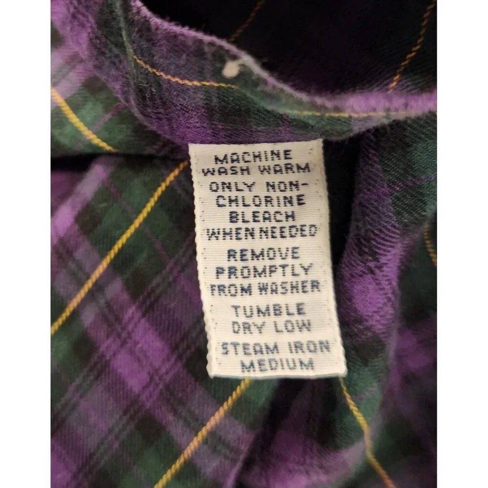 Polo Ralph Lauren Shirt‎ Regent Classic Fit Button Up Purple Blue Check XL EUC